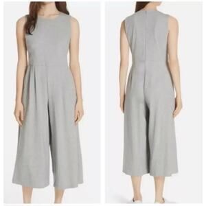 EILEEN FISHER Speckled Organic Cotton Jumpsuit XL‎ Moon Gray Wide Leg Minimalist